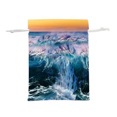 Sea-waves-ocean-water-beach-surf Lightweight Drawstring Pouch (S)