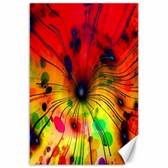 Color-background-structure-lines Canvas 24  X 36  by Sudhe