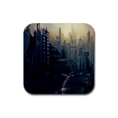 Apocalypse-post-apocalyptic Rubber Coaster (square) 