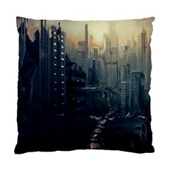 Apocalypse-post-apocalyptic Standard Cushion Case (one Side) by Sudhe