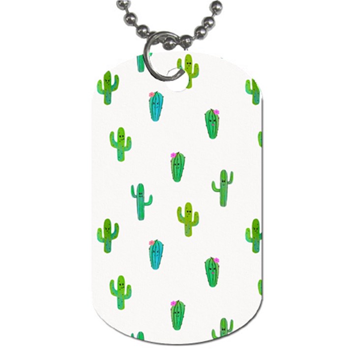 Funny Cacti With Muzzles Dog Tag (One Side)