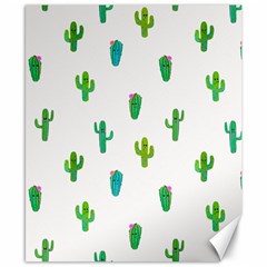 Funny Cacti With Muzzles Canvas 8  X 10  by SychEva