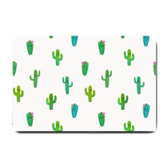 Funny Cacti With Muzzles Small Doormat  by SychEva