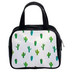 Funny Cacti With Muzzles Classic Handbag (two Sides) by SychEva