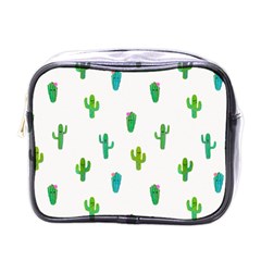 Funny Cacti With Muzzles Mini Toiletries Bag (one Side) by SychEva