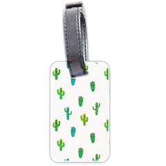 Funny Cacti With Muzzles Luggage Tag (two Sides) by SychEva