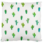 Funny Cacti With Muzzles Large Flano Cushion Case (One Side) Front