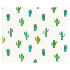 Funny Cacti With Muzzles Double Sided Flano Blanket (small)  by SychEva