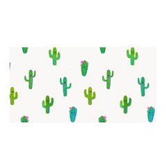 Funny Cacti With Muzzles Satin Wrap by SychEva