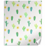 Green Cacti With Sun Canvas 8  x 10  8.15 x9.66  Canvas - 1