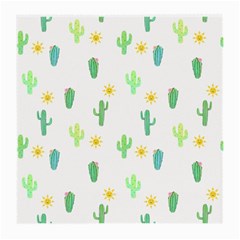 Green Cacti With Sun Medium Glasses Cloth (2 Sides)