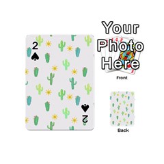 Green Cacti With Sun Playing Cards 54 Designs (mini) by SychEva