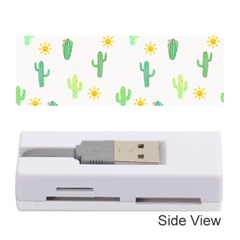 Green Cacti With Sun Memory Card Reader (stick) by SychEva