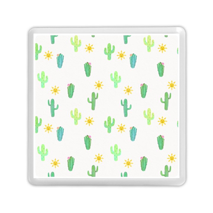 Green Cacti With Sun Memory Card Reader (Square)