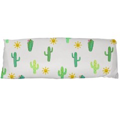 Green Cacti With Sun Body Pillow Case (dakimakura) by SychEva