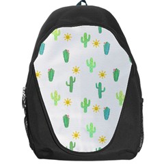 Green Cacti With Sun Backpack Bag by SychEva