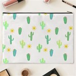 Green Cacti With Sun Cosmetic Bag (XXXL) Back