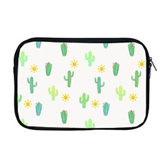 Green Cacti With Sun Apple Macbook Pro 17  Zipper Case by SychEva