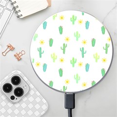 Green Cacti With Sun Wireless Charger by SychEva