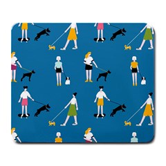 Girls Walk With Their Dogs Large Mousepads by SychEva