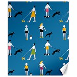 Girls Walk With Their Dogs Canvas 16  x 20  15.75 x19.29  Canvas - 1