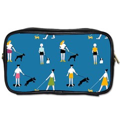 Girls Walk With Their Dogs Toiletries Bag (two Sides) by SychEva