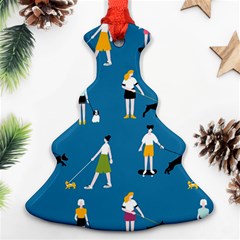 Girls Walk With Their Dogs Ornament (christmas Tree)  by SychEva