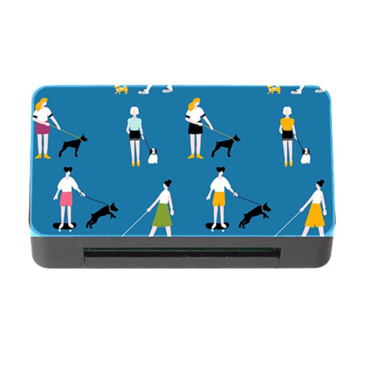 Girls Walk With Their Dogs Memory Card Reader with CF