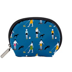 Girls Walk With Their Dogs Accessory Pouch (small) by SychEva