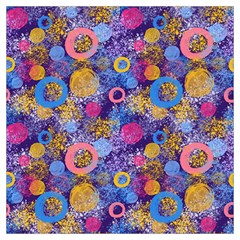 Multicolored Splashes And Watercolor Circles On A Dark Background Lightweight Scarf  by SychEva