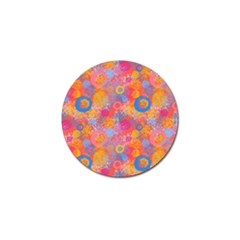 Multicolored Splashes And Watercolor Circles On A Dark Background Golf Ball Marker (4 Pack) by SychEva