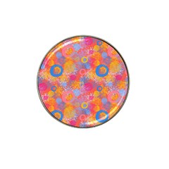 Multicolored Splashes And Watercolor Circles On A Dark Background Hat Clip Ball Marker (10 Pack) by SychEva