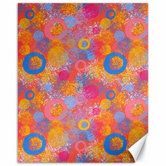 Multicolored Splashes And Watercolor Circles On A Dark Background Canvas 16  X 20  by SychEva