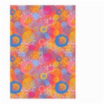 Multicolored Splashes And Watercolor Circles On A Dark Background Large Garden Flag (Two Sides) Front