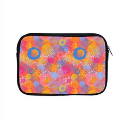 Multicolored Splashes And Watercolor Circles On A Dark Background Apple Macbook Pro 15  Zipper Case by SychEva