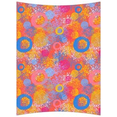 Multicolored Splashes And Watercolor Circles On A Dark Background Back Support Cushion by SychEva