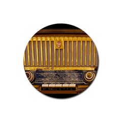 Radio-old-tube-radio-nostalgia Rubber Coaster (Round) 