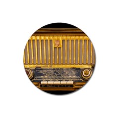 Radio-old-tube-radio-nostalgia Magnet 3  (Round)