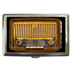 Radio-old-tube-radio-nostalgia Cigarette Money Case