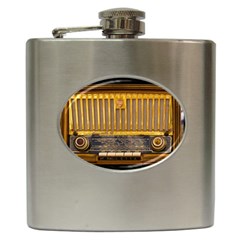 Radio-old-tube-radio-nostalgia Hip Flask (6 oz)