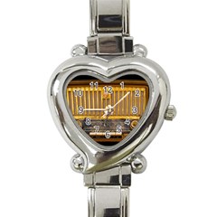 Radio-old-tube-radio-nostalgia Heart Italian Charm Watch