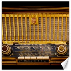 Radio-old-tube-radio-nostalgia Canvas 12  x 12 