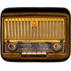 Radio-old-tube-radio-nostalgia Double Sided Fleece Blanket (Mini) 