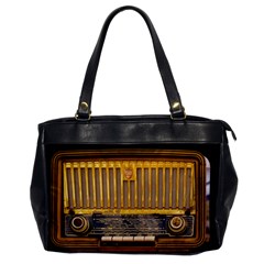 Radio-old-tube-radio-nostalgia Oversize Office Handbag