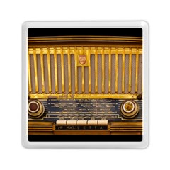 Radio-old-tube-radio-nostalgia Memory Card Reader (Square)