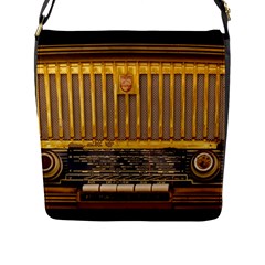 Radio-old-tube-radio-nostalgia Flap Closure Messenger Bag (L)