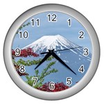 Mountain-mount-landscape-japanese Wall Clock (Silver) Front