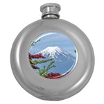 Mountain-mount-landscape-japanese Round Hip Flask (5 oz) Front