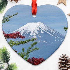 Mountain-mount-landscape-japanese Heart Ornament (two Sides)