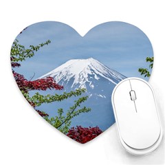 Mountain-mount-landscape-japanese Heart Mousepads by Sudhe